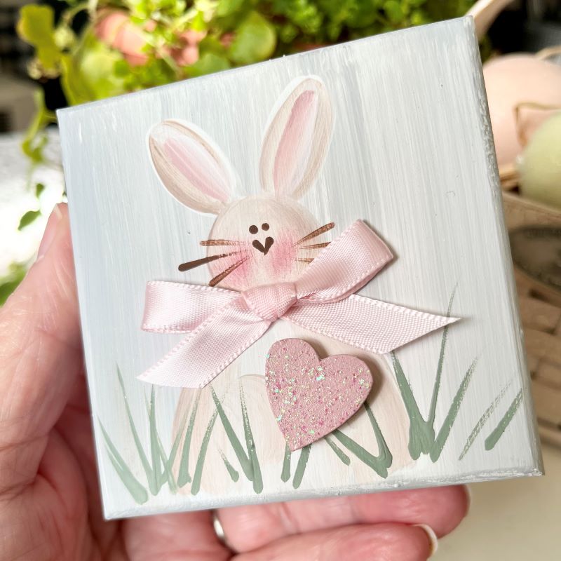 Bunny with Heart Mini Sign