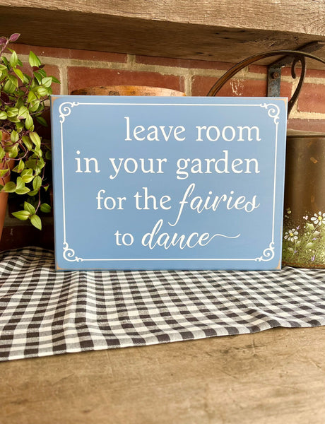 Leave Room For Fairies To Dance Tin Sign - 8x12 Inch Retro Wall Decor For Garden, Kitchen, Home
