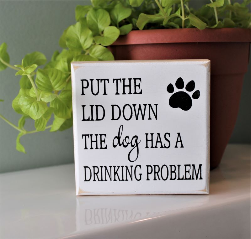 Put the Lid Down Dog has a Drinking Problem