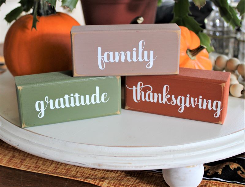 Family Gratitude Thanksgiving Mini Blocks