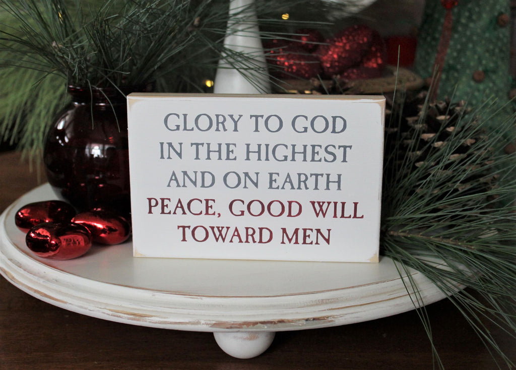 Glory to God in the Highest Mini Sign