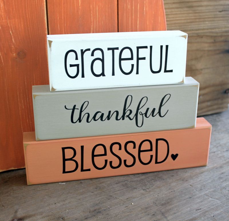 Grateful Thankful Blessed Blocks