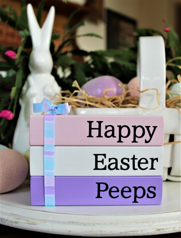Happy Easter Peeps Block Stack