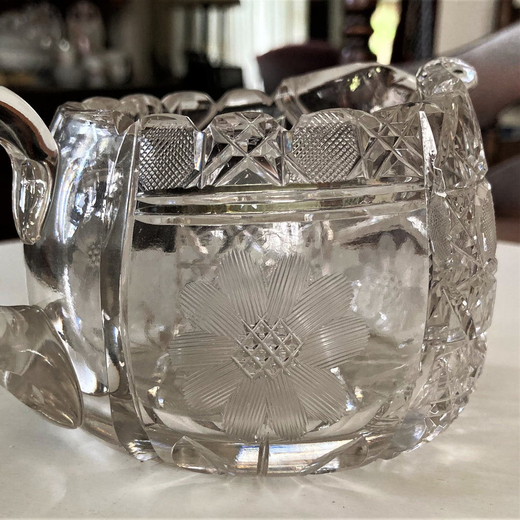 Vintage Crystal Small Pitcher or Creamer