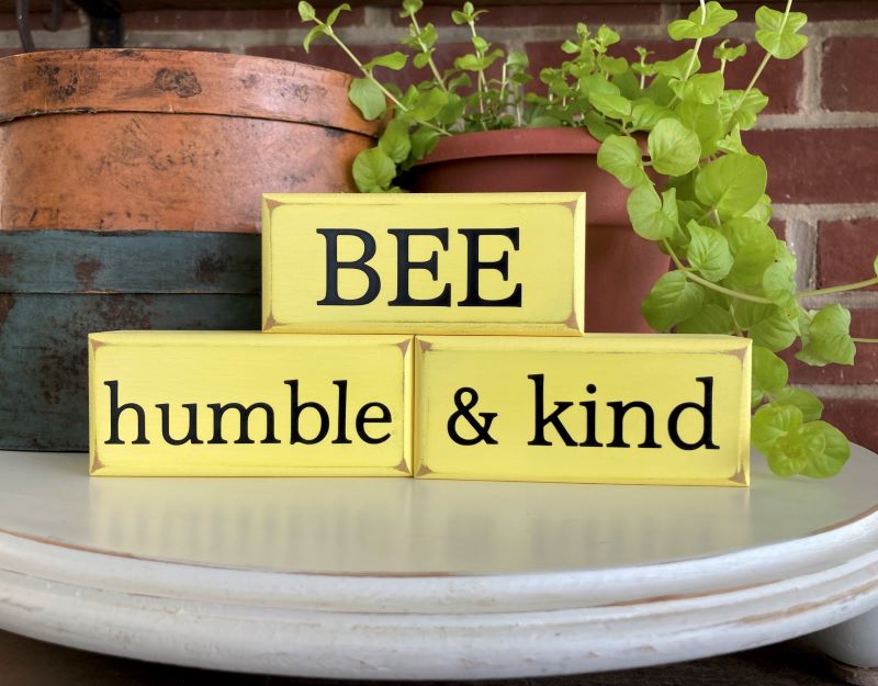 Bee Humble and Kind Mini Blocks