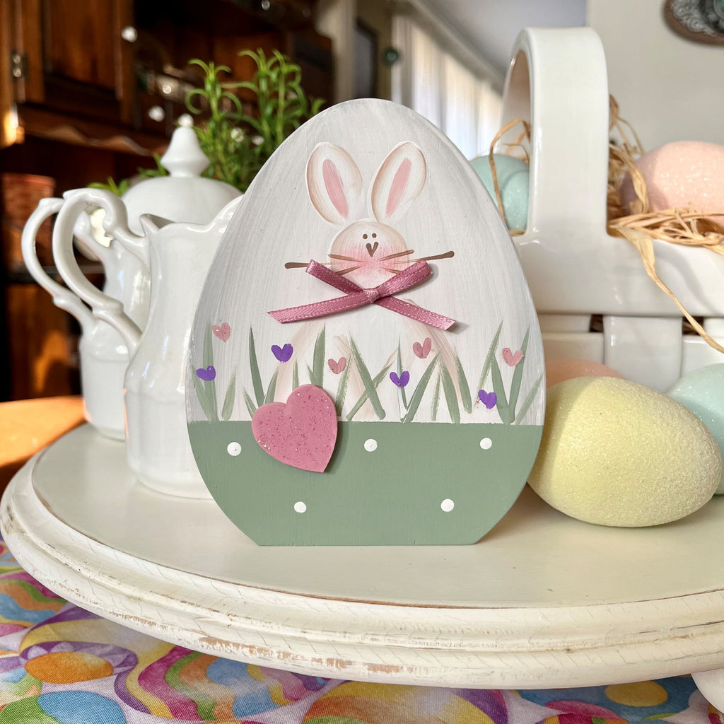 Bunny Egg Mini Self Standing Sign