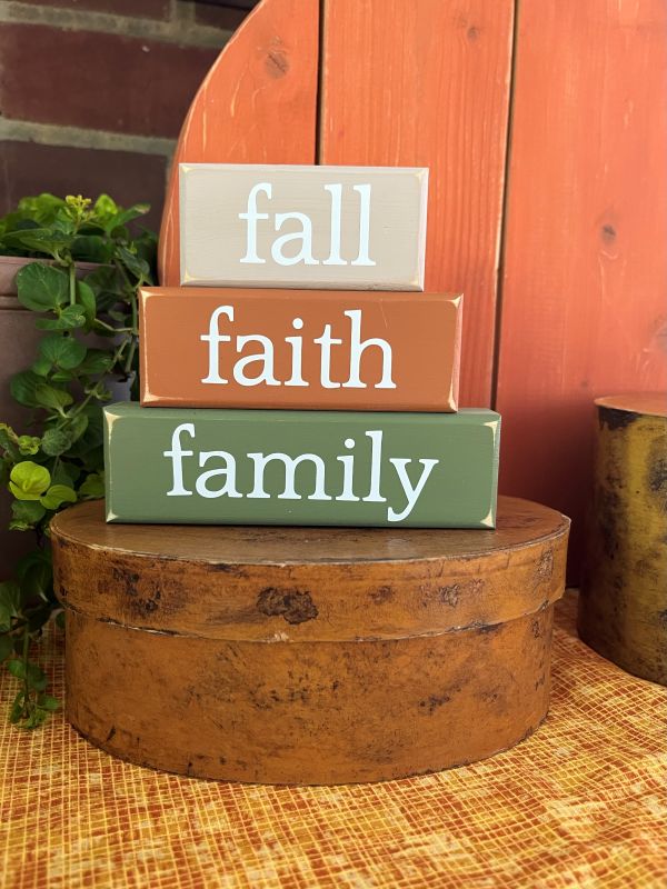 Fall Faith Family Mini Blocks