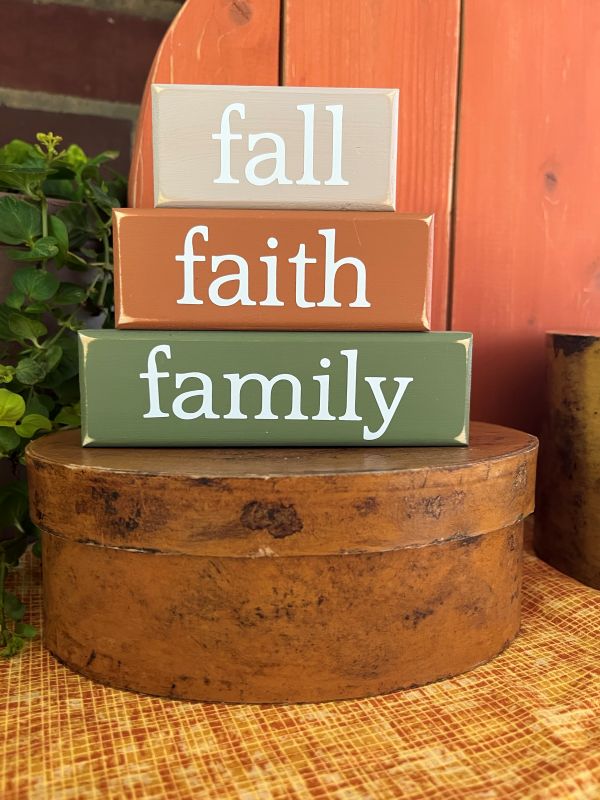 Fall Faith Family Mini Blocks