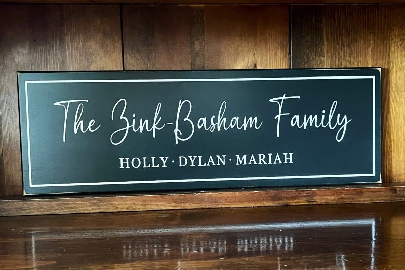 Personalized Family Name Sign Handcrafted Gift – Country Workshop