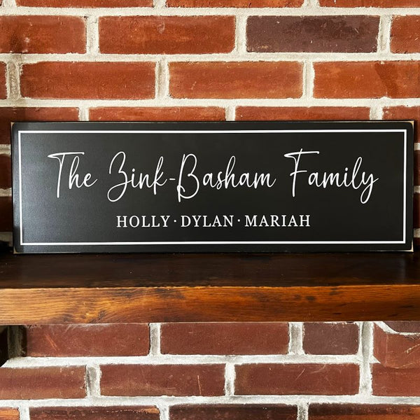 Personalized Family Name Sign Handcrafted Gift – Country Workshop
