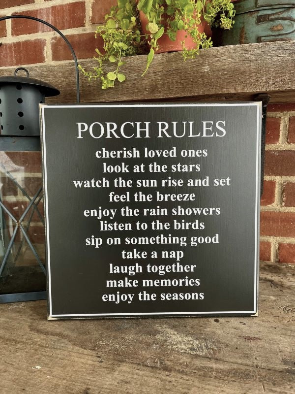 Porch Rules Square