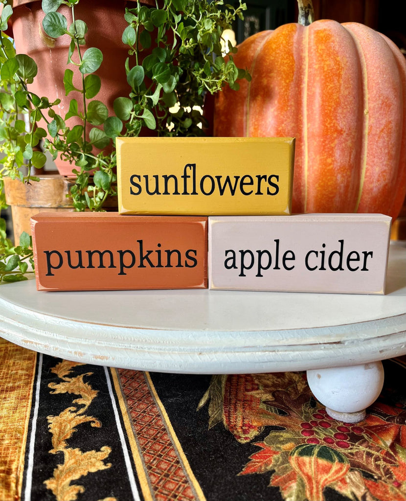 Sunflowers Pumpkins Apple Cider