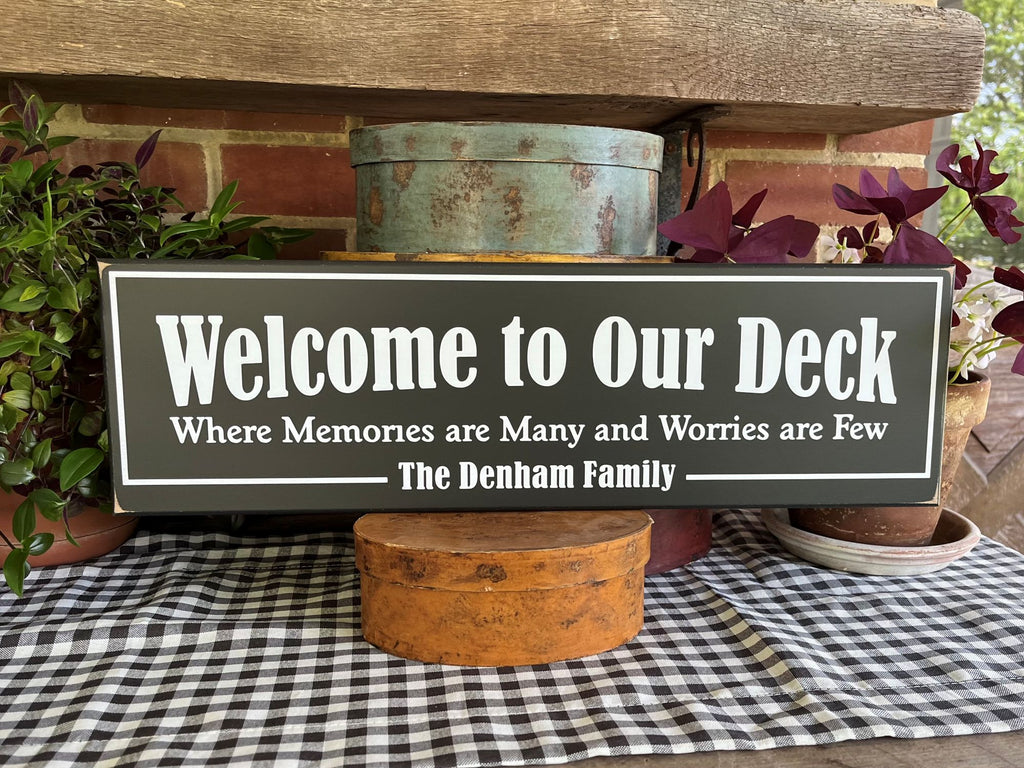 Welcome to Our Deck Personalized