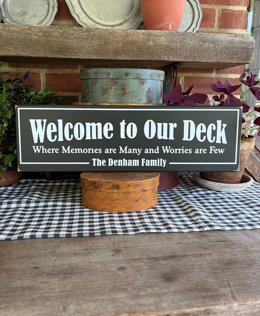 Welcome to Our Deck Personalized