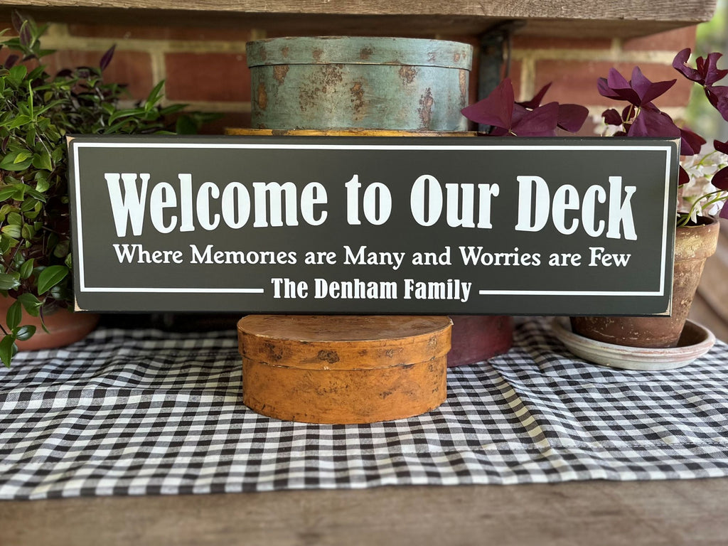 Welcome to Our Deck Personalized