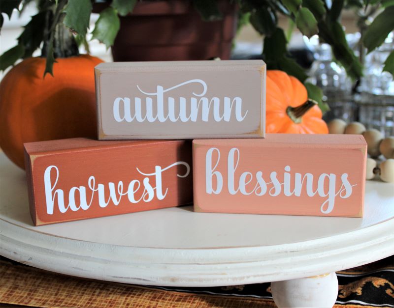 Autumn Harvest Blessings Mini Blocks