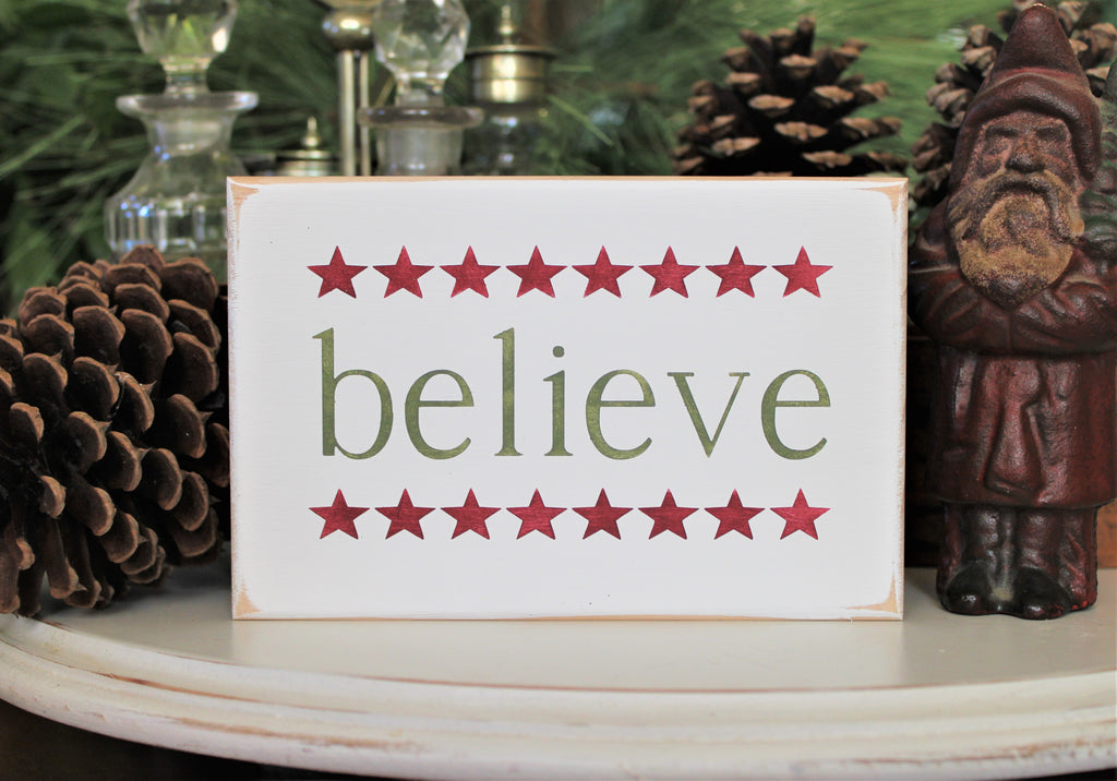 Believe Christmas Mini Sign