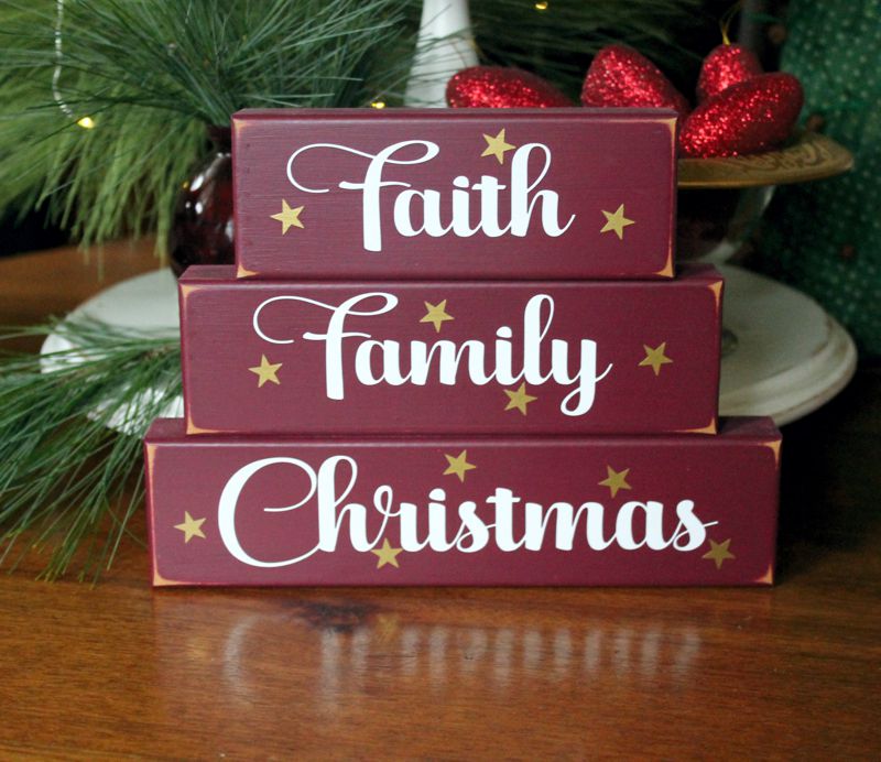 Faith Family Christmas Blocks
