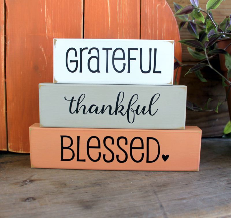 Grateful Thankful Blessed Blocks