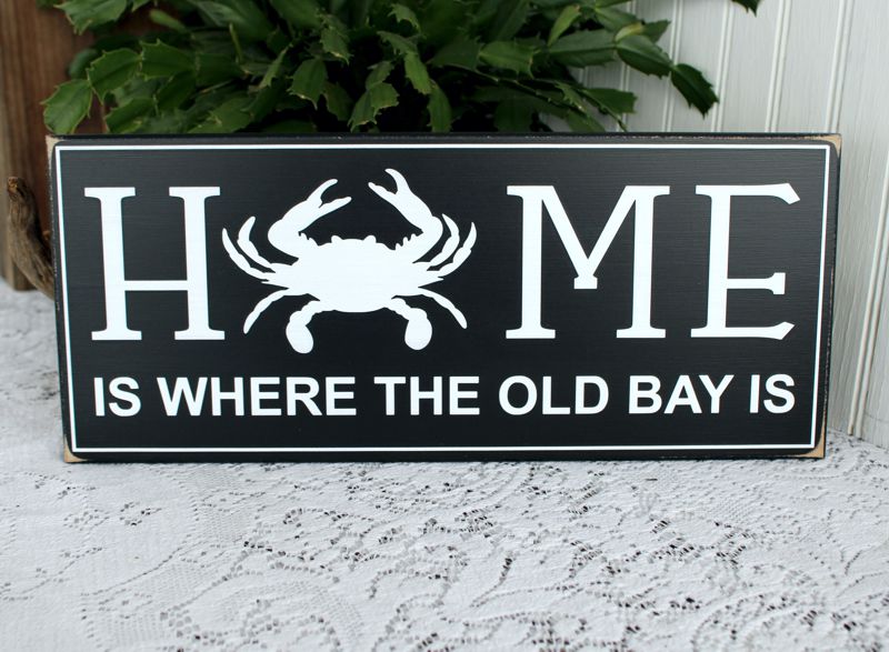 Aazon.co : Wood Signs Plaques For Crafts Hoe Is Where The Old Bay Is