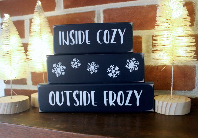Inside Cozy Outside Frozy Winter Blocks