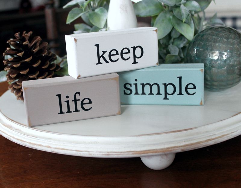 Keep Life Simple Mini Blocks