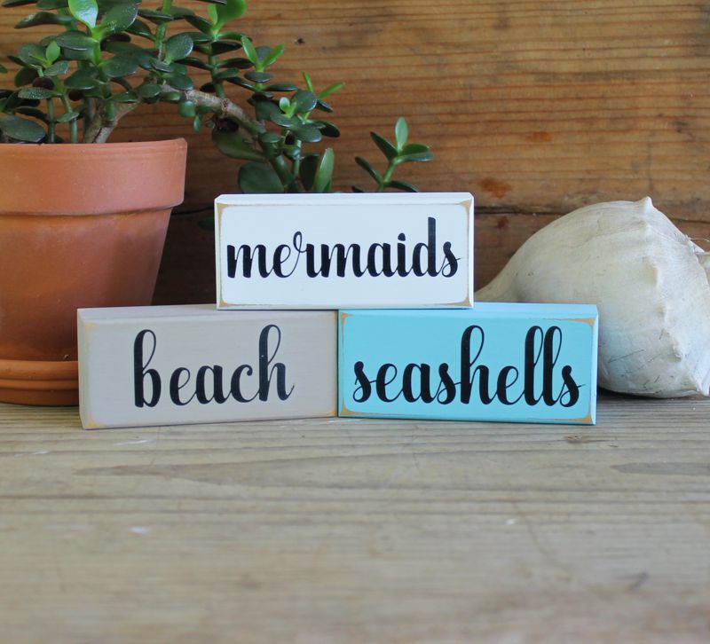 Mermaids, Beach Seashells Mini Blocks