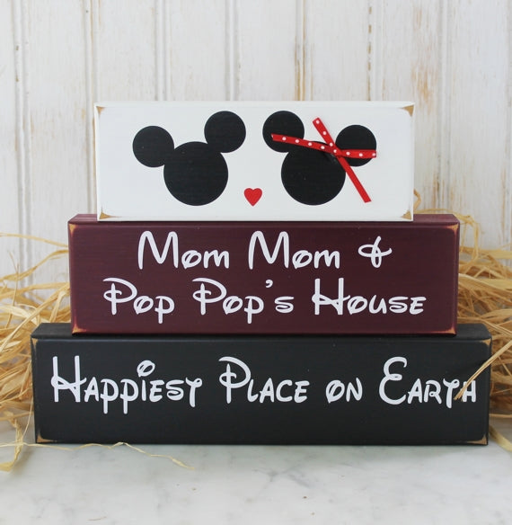 Personalized Grandparents Stacking Blocks Happiest Place on Earth ...