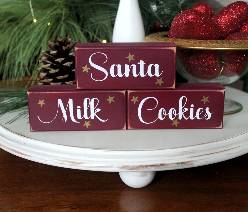 Santa Milk Cookies Mini Blocks Christmas